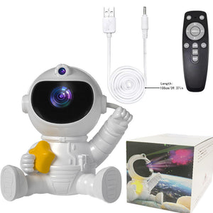 Astronaut Galaxy Projector Night Light With Remote Control Pentagram