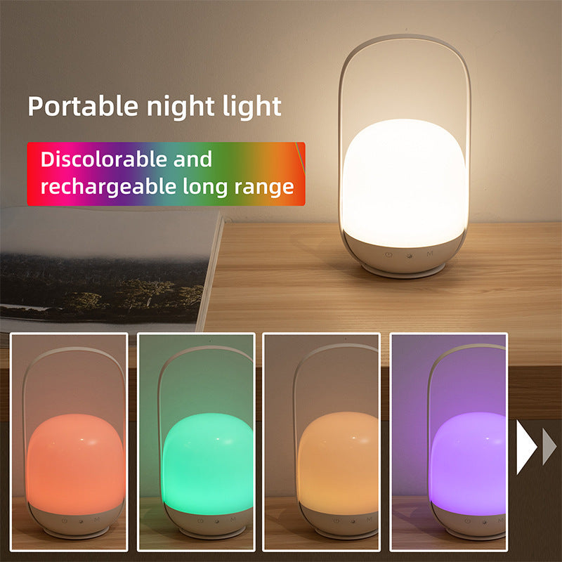 Portable Led Night Light With 16 Colors 4 Dimming Modes And Remote Control