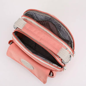 Pink Compact Nylon Crossbody Bag Stylish And Versatile Shoulder Purse