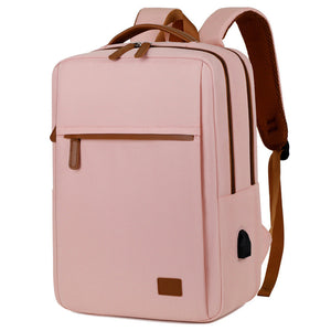 Pink Waterproof Business Backpack 31L Capacity Stylish And Versatile