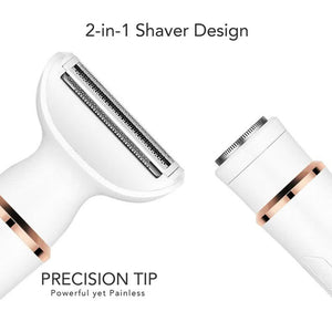 2 In 1 Electric Lady Shaver With Precision Tip Portable And Rechargeable Grooming Tool