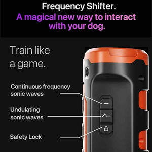 Gray Multifunctional Ultrasonic Dog Repeller & Flashlight Long Range Sos Emergency Light