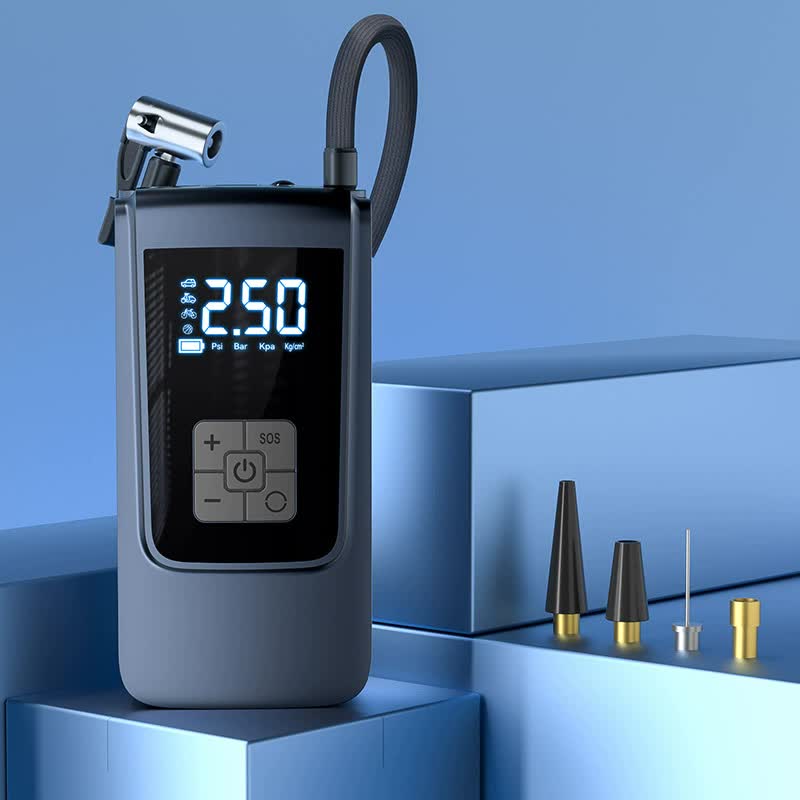 Portable Digital Tire Inflator Pump With Lcd Display Type C Charging And 150 Psi Max Pressure