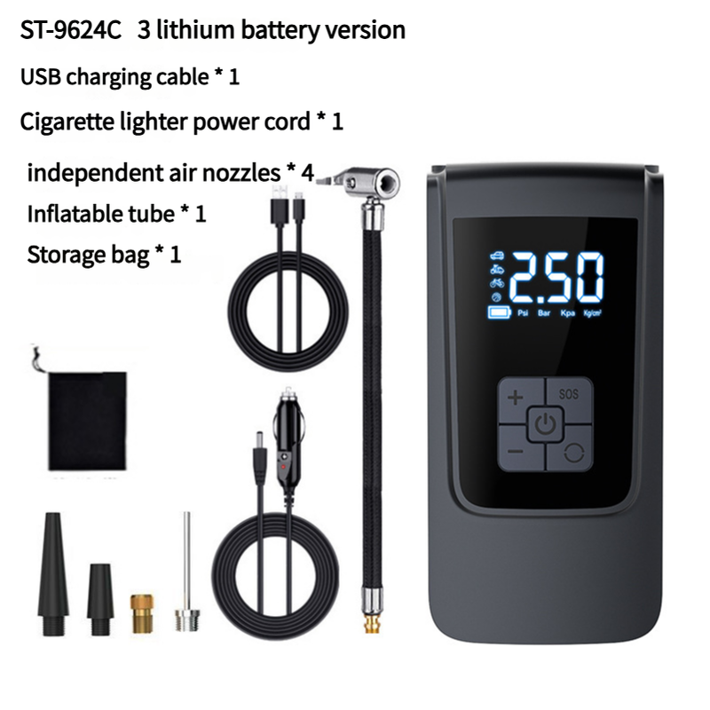 St 9624C Advanced Portable Wireless Digital Tire Inflator With Usb & Cigarette Lighter Charging 150 Psi Max Pressure