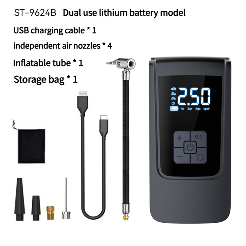 St 9624B Advanced Portable Wireless Digital Tire Inflator With Usb Charging 150 Psi Max Pressure