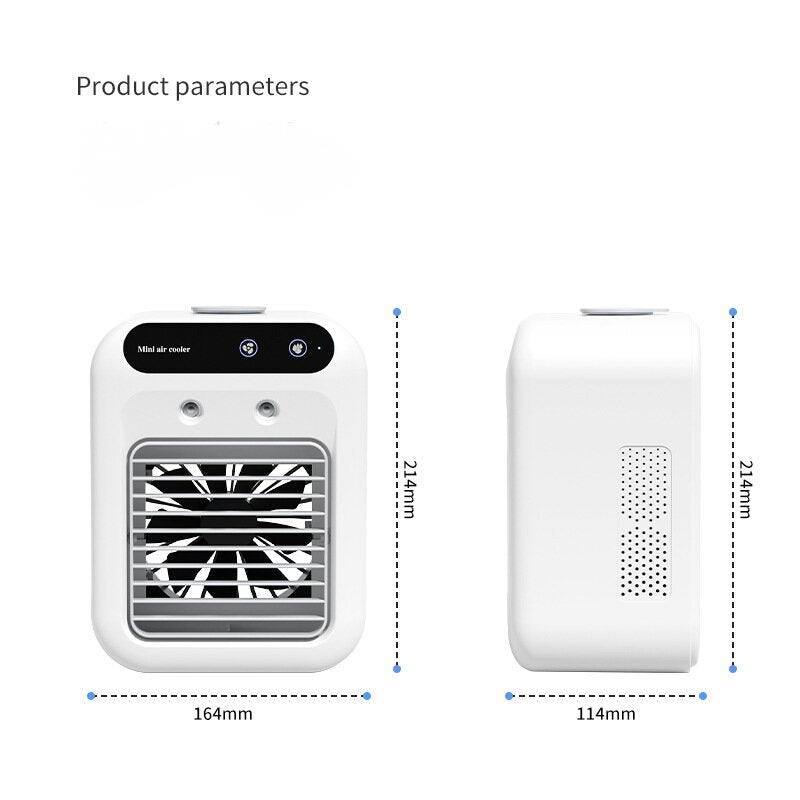 Portable Mini Air Cooler L7 With 500Ml Water Tank And Humidifier Function