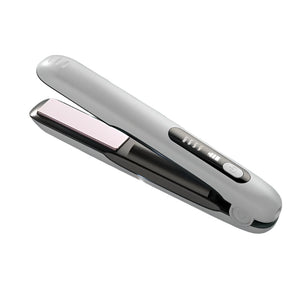 White Wireless Rechargeable Hair Straightener With 5000Mah Battery Portable Design & Adjustable Temperature