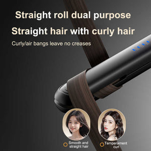 White Portable Wireless Hair Straightener With Adjustable Temperature Usb Type C Charging Lightweight Design