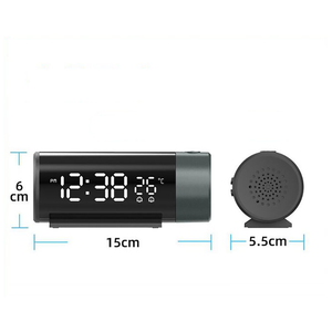 Projection Alarm Clock With Led Display Dual Alarms And Usb Charging