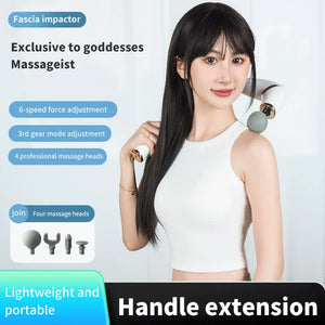 White Portable Elbow Massage Gun 2000 Mah Muscle Relaxation Tool