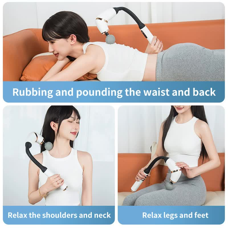 White Portable Elbow Massage Gun 2000 Mah Muscle Relaxation Tool