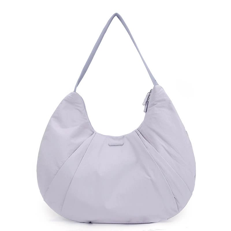 Purple Waterproof Nylon Lightweight Tote Shoulder Bag Stylish And Spacious For Daily Commute Outdoor Activities