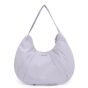 Purple Waterproof Nylon Lightweight Tote Shoulder Bag Stylish And Spacious For Daily Commute Outdoor Activities