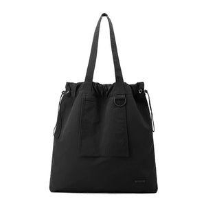 Black Large Capacity Tote Bag Lightweight Single Shoulder For Commute Casual Outings And Shopping