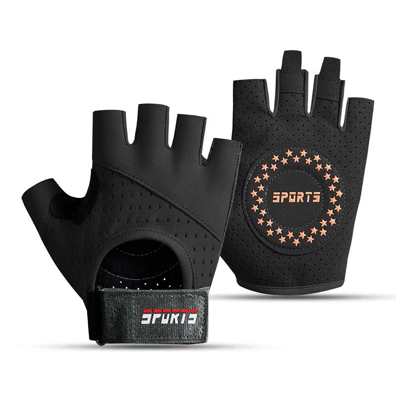 Black/M Size Women's Non Slip Breathable Sports Gloves Lightweight And Shock Resistant Fitness