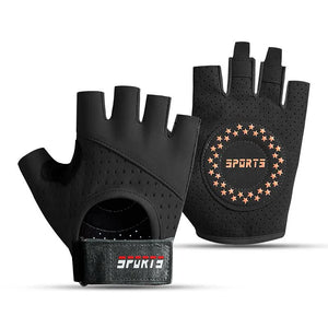 Black/L Size Women's Non Slip Breathable Sports Gloves Lightweight And Shock Resistant Fitness