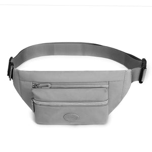 Grey Casual Chest Bag Water Resistant Compact Waist Pack For Women With Adjustable Strap