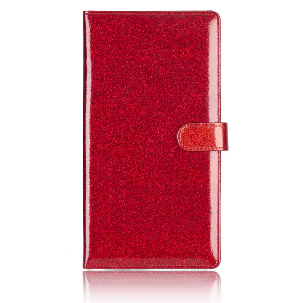 Red Sparkling Document Organiser Wallet 24X12.8Cm Lightweight And Durable