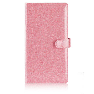 Pink Sparkling Document Organizer Wallet 24X12.8Cm Lightweight And Durable