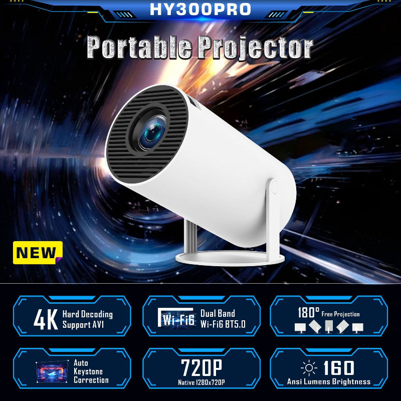 Portable 180 Degrees Adjustable Mini Projector Full Hd Home Theater