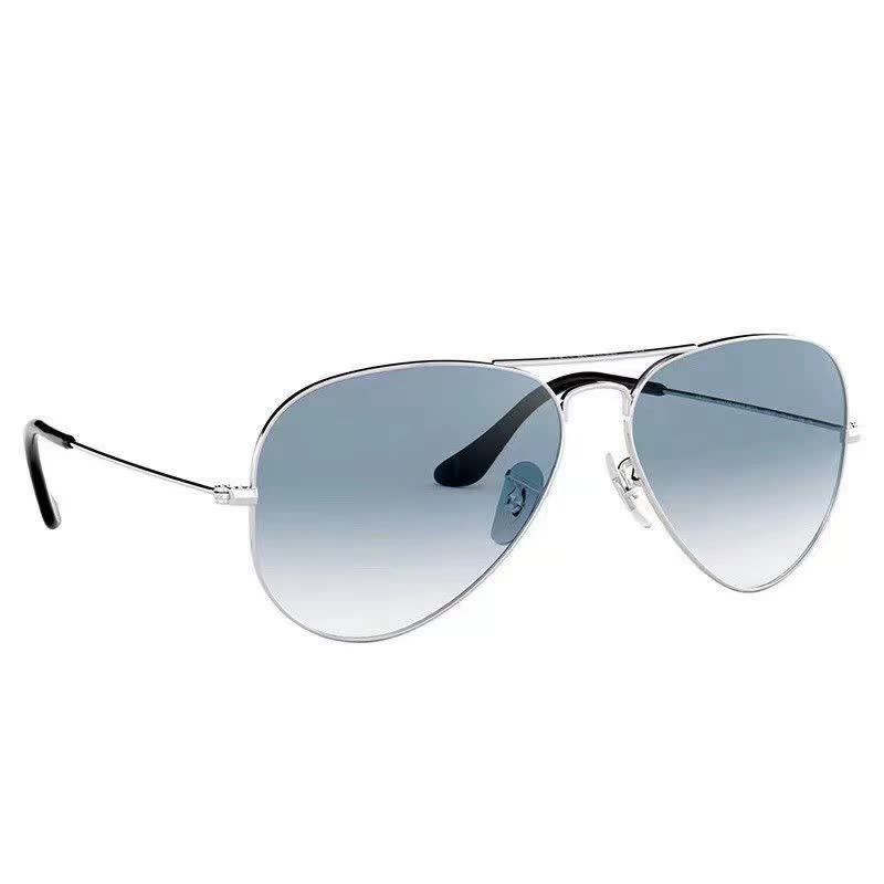 Silver Classic Aviator Sunglasses Uv400 Protection With Metal Frame