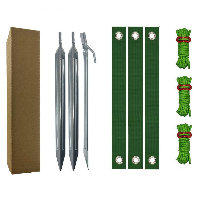 Silver Spike Heavy Duty Tree Anchoring Kit 9 Piece Set With Ground Stakes Straps And Ropes