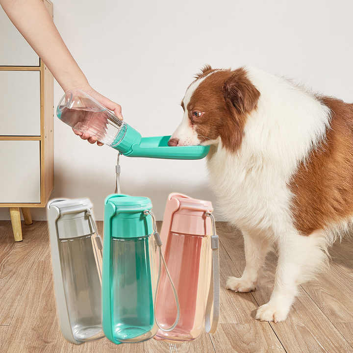 Green Portable Dog Water Bottle Leak Proof Travel Pet Hydration Solution