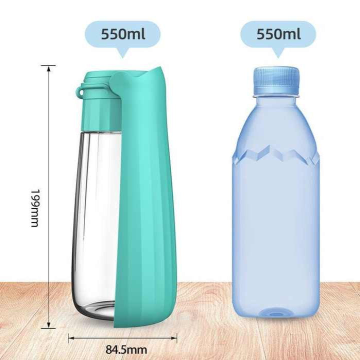 Green Portable Dog Water Bottle Leak Proof Travel Pet Hydration Solution