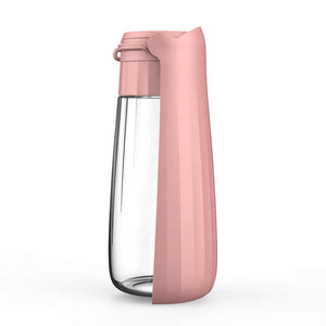 Pink Portable Dog Water Bottle Leak Proof Travel Pet Hydration Solution