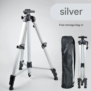 Silver Lightweight Adjustable Aluminum Camera Tripod With Carry Bag Professional Photography Stand