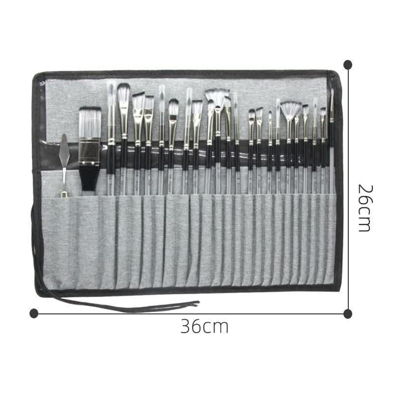 Professional Artist Brush Set With Portable Roll Up Canvas Case 36 X 26 Cm