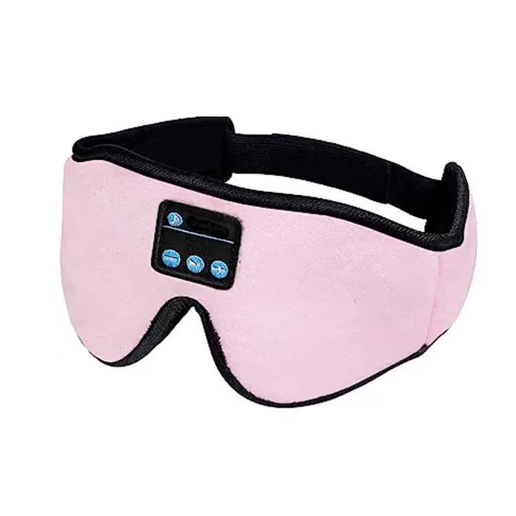 Pink 3D Contoured Bluetooth Sleep Eye Mask Ultra Soft Wireless Music For Travel Meditation And