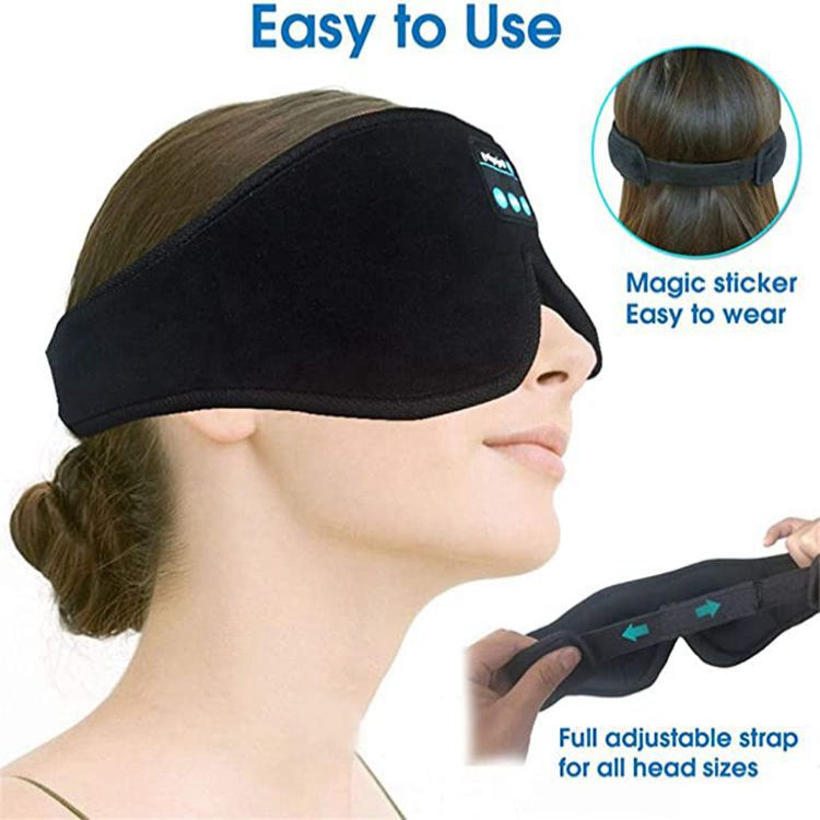 Pink 3D Contoured Bluetooth Sleep Eye Mask Ultra Soft Wireless Music For Travel Meditation And