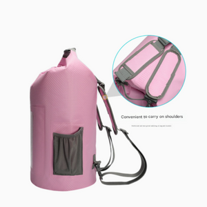 Pink 10L Multifunctional Waterproof Dry Bag Backpack Roll Top Outdoor For Sports And Travel