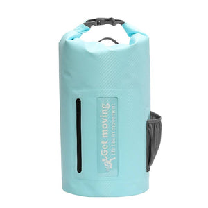 Blue 10L Multifunctional Waterproof Dry Bag Backpack Roll Top Outdoor For Sports And Travel