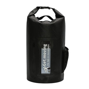 Black 10L Multifunctional Waterproof Dry Bag Backpack Roll Top Outdoor For Sports And Travel