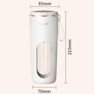 White Portable Mini Blender Usb Rechargeable Personal Juicer With Straw Gift