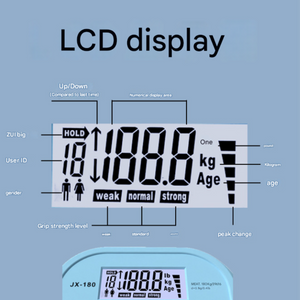 Blue Electronic Hand Grip Strength Dynamometer Digital Forearm Tester With Lcd Display