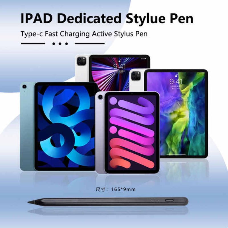 Purple Stylus Pen For Ipad (2018 & Later) Tilt Pressure Magnetic Attachment Led Battery Indicator Type C Rechargeable