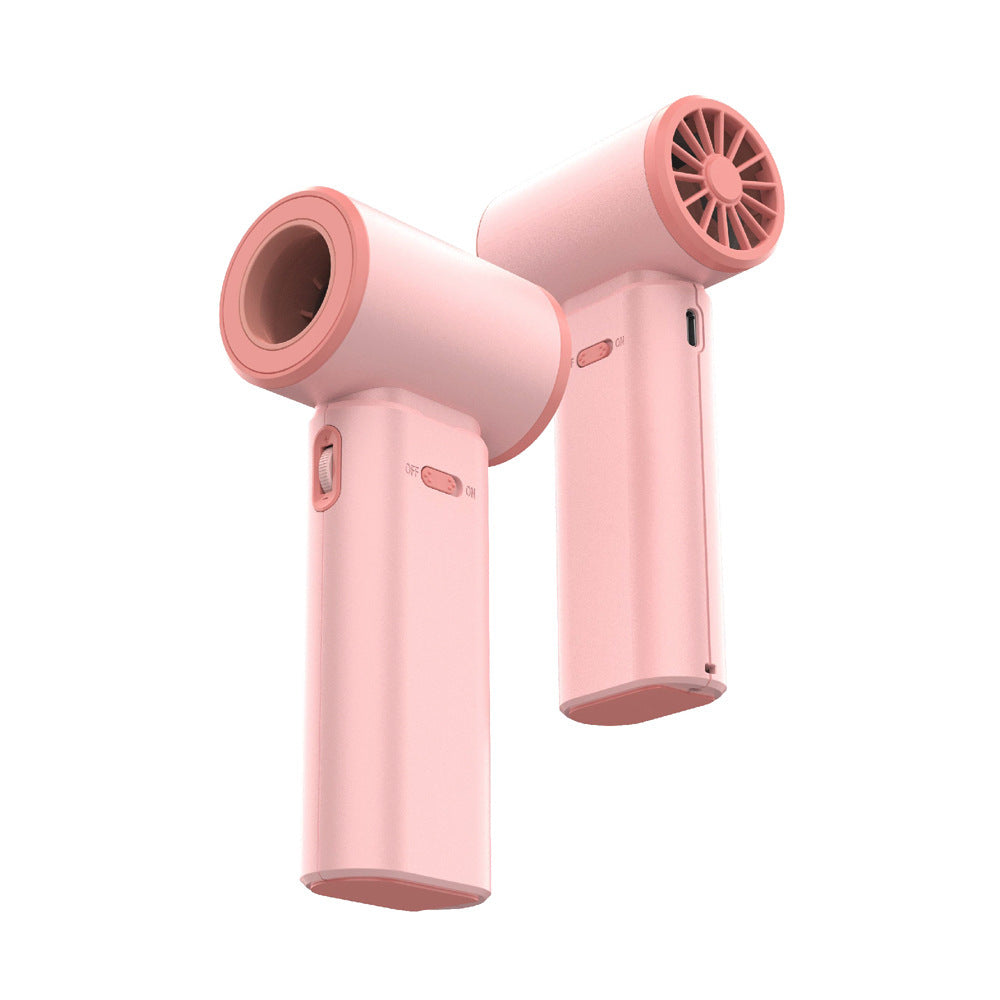 Pink Portable 2 In 1 Mini Handheld Fan And Hair Dryer