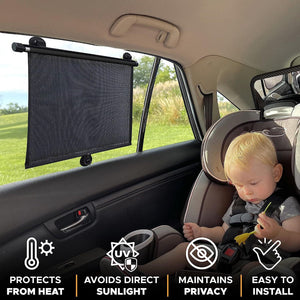 2 Pcs Car Side Window Sunshade Protector Uv Protection And Heat Blocker 45X50cm