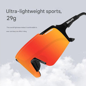 Transparent Color Change Lens Lightweight Uv400 Photochromic Cycling Glasses Anti Wind Protective Sunglasses For Outdoor