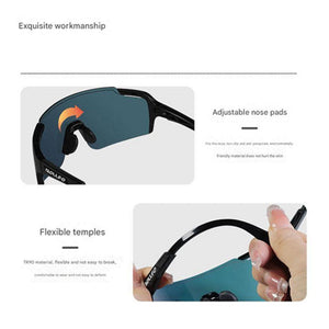 Transparent Color Change Lens Lightweight Uv400 Photochromic Cycling Glasses Anti Wind Protective Sunglasses For Outdoor