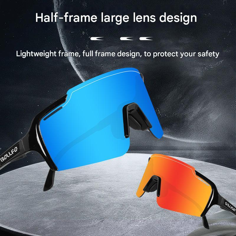 Transparent Color Change Lens Lightweight Uv400 Photochromic Cycling Glasses Anti Wind Protective Sunglasses For Outdoor