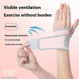 2 Pairs Pink Breathable Sports Wrist Support Wrap Fitness Gym Wristband For Badminton & Injury Prevention