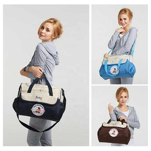 Small Coffee Fashionable Large Capacity Cartoon Bear Shoulder Crossbody Mommy Bag Stylish And Functional Diaper