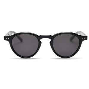 Elosung Transparent Color Retro Round Polarized Sunglasses Black Frame Fashion Uv Protection