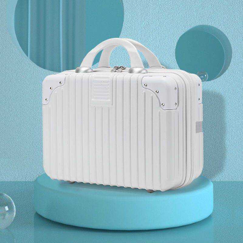 Retro 14 Inch Hand Made Makeup Box White (No Lock)