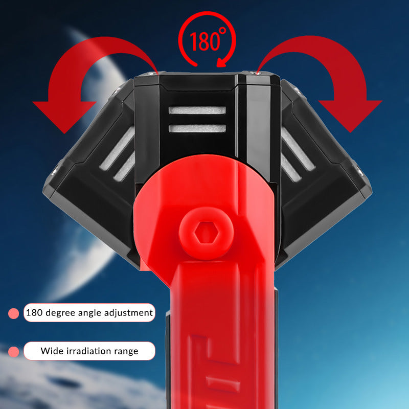 Orange Flashlight Car Repair Light Led Work Magnetic Base Power Bank