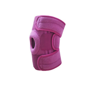 Pink Knee Brace Support (Pair) With Dual Spring Stabilizers & Patella Gel Pad Non Slip For Sports Running Hiking